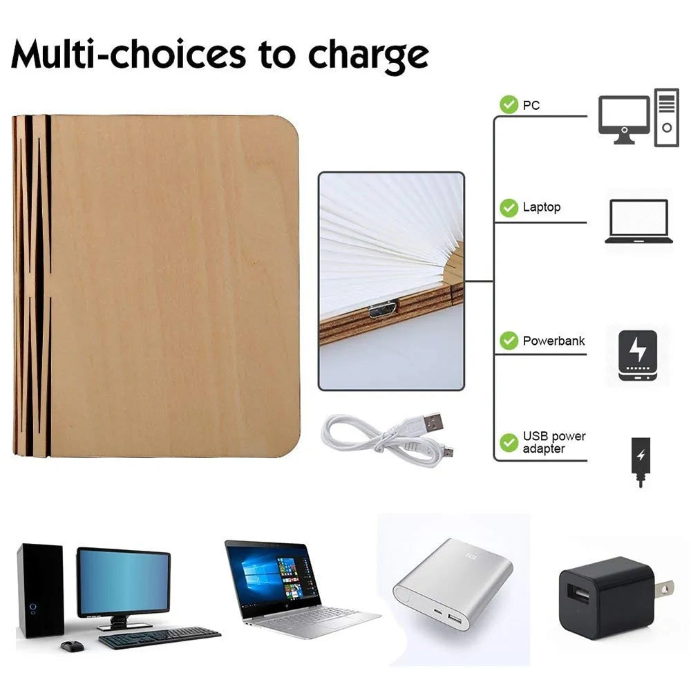 Foldable LED Flop Book Light