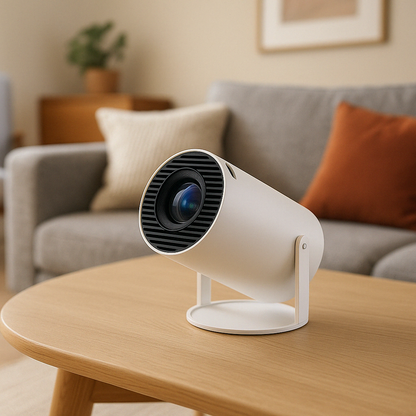 🎬 TechGlow Mini Projector – 4K | Android 11 | WiFi6 | Bluetooth 5.0