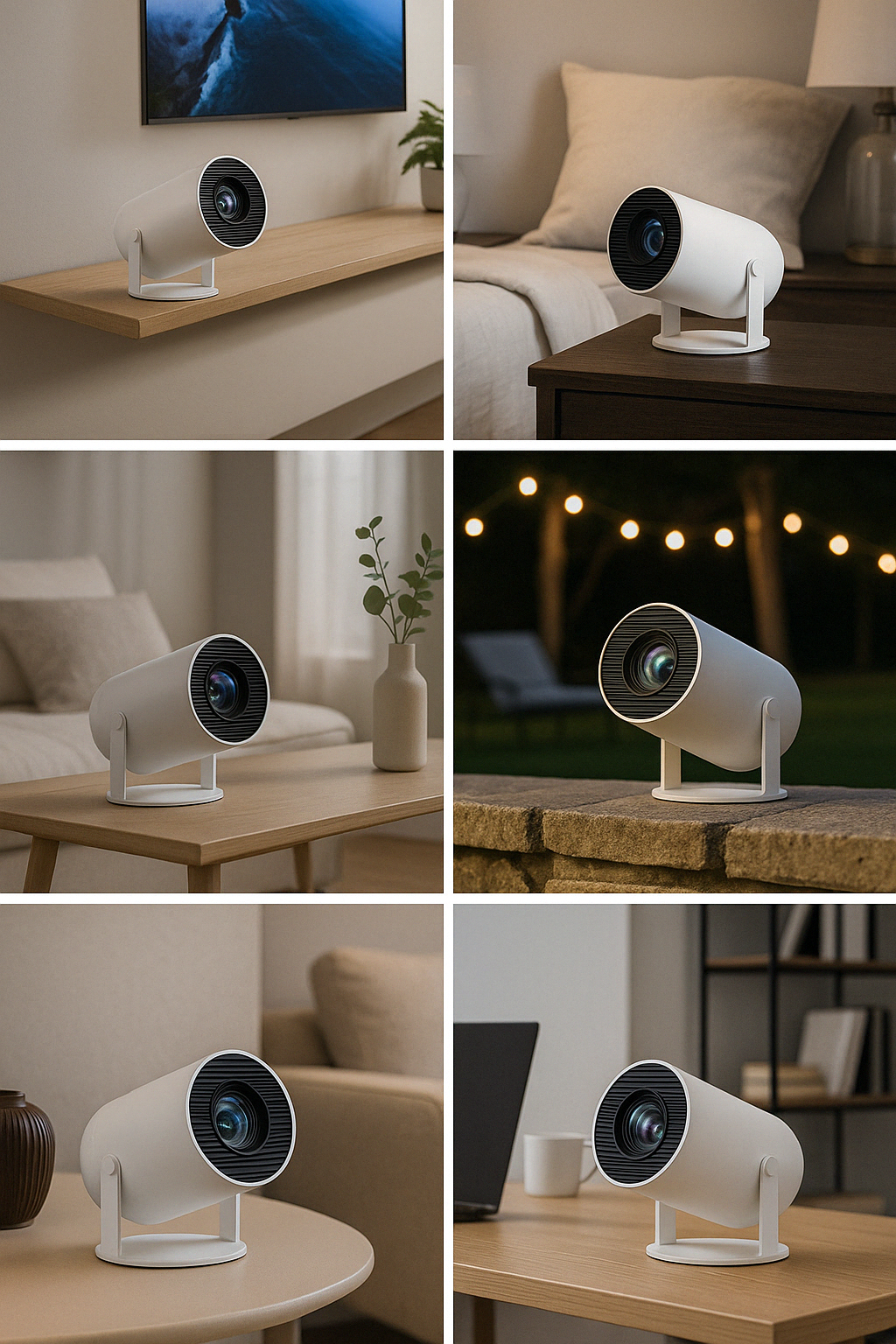 🎬 TechGlow Mini Projector – 4K | Android 11 | WiFi6 | Bluetooth 5.0